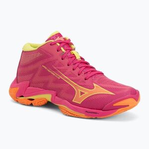 Röplabda cipő Mizuno Wave Lightning Elite Mid pink tetra/fortune yellow/light (Wave Lightning Elite Mid V1GA260542) kép