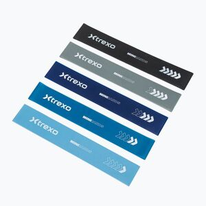 Edzésszalag-készlet XTREXO 5 Mini Power Band resistance band 5 pcs. multicolor (Mini Power Band XTO-B5C020-ALL) kép