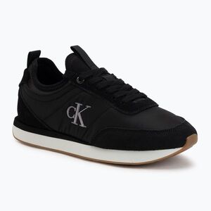 Női cipők Calvin Klein YW0YW02060 Retro Runner Sock Laceup Mix Mat black/gyn metal/gum (YW0YW02060 Retro Runner Sock Laceup Mix Mat YW0YW020600GN) kép