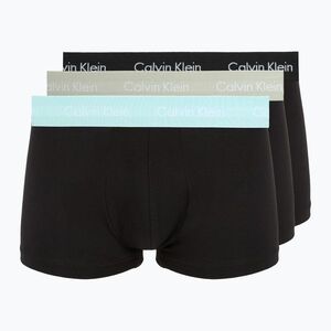 Férfi boxer nadrág Calvin Klein 0000U2664G Low Rise Trunk 3 pairs black in plume wb/ black in misty sag (Low Rise Trunk 0000U2664G0BI) kép