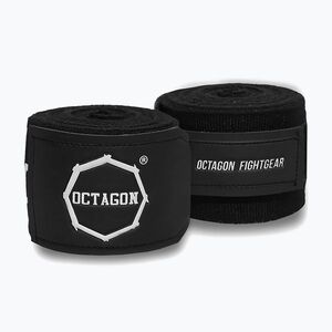 Boxkesztyű kötések Octagon Fightgear Supreme Printed 300 cm black/white (Fightgear Supreme Printed 2473-OW) kép