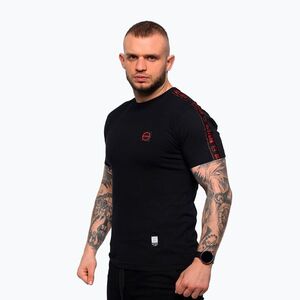 Férfi póló Octagon Stripe black/red (Stripe 7121-TS) kép