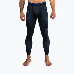 Férfi edzőleggingsek Venum Thunder Dragon Spats Black/Royal Blue (Thunder Dragon Spats VENUM-06245-101) kép