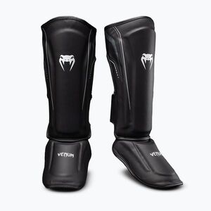 Sípcsont- és lábfejvédők Venum Streamline Shin black/white (Streamline Shin VENUM-06305-108) kép