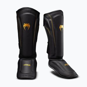 Sípcsont- és lábfejvédők Venum Streamline Shin black/gold (Streamline Shin VENUM-06305-126) kép