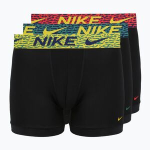 Férfi boxer nadrág Nike Dri-Fit Essential Micro 3 pairs blklightcrimson/ brightcitron/evergreenaur (Dri-Fit Essential Micro KE1157-6OZ) kép