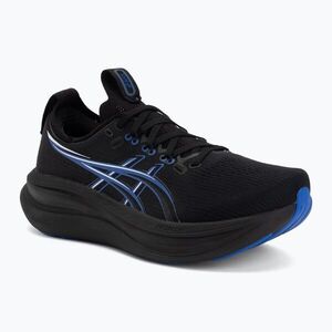 Férfi futócipők ASICS Gel-Nimbus 28 black/neon blue (Gel-Nimbus 28 1011C127-004) kép