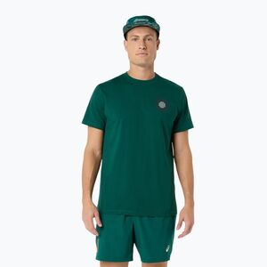 Férfi teniszpóló ASICS Padel Court Graphic jewel green (Padel Court Graphic 2041A408-300) kép