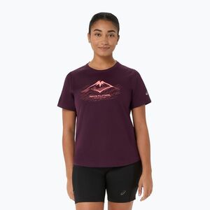 Női futó póló Asics Fujitrail Logo Ss Top Dark Aubergine (Fujitrail Logo 2012D432-501) kép