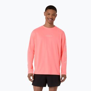 Férfi futó hosszú ujjú póló Asics Fujitrail Logo Ls Top Sun Coral (Fujitrail Logo 2011D525-700) kép