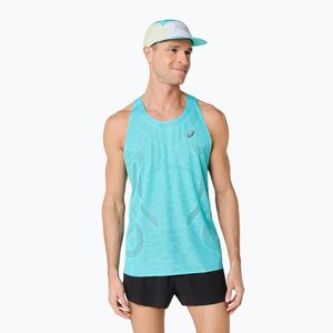 Koszulka do biegania męska ASICS Metarun Singlet energy aqua (Metarun Singlet 2011D508-401) kép