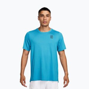 Férfi póló Nike Court Dri-Fit Advantage baltic blue/black (Court Dri-Fit Advantage FZ6910-416) kép