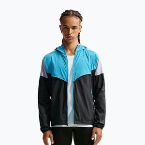 Férfi futókabát Nike Impossibly Light Windrunner black/light current blue/wolf grey (Impossibly Light Windrunner HV6521-011) kép