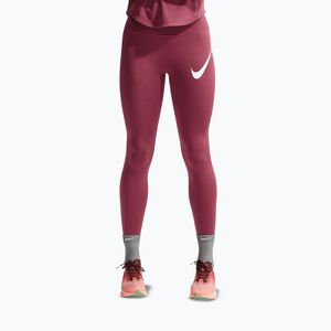 Női leggingsek Nike Tempo Swoosh Run pink smoke/white (Tempo Swoosh Run High-Waisted 7/8 HV2304-654) kép