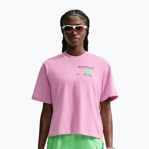 Női futó póló Nike Swift Dri-Fit pink rise/illusion green (Swift Dri-Fit IM8893-621) kép