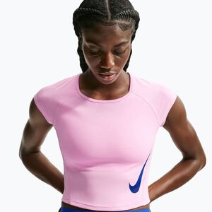 Női futó póló Nike Tempo Swoosh Run Dri-Fit pink rise/pink rise/old royal (Swoosh Run Dri-Fit IF4998-654) kép