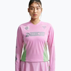 Női hosszú ujjú póló futáshoz Nike Swift Jersey Top pink rise/illusion green (Swift Jersey Top IM7542-621) kép