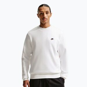 Férfi pulóver Nike Club Fleece Crew white/black (Club Fleece Crew FN3886-100) kép