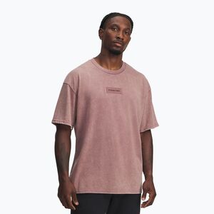 Férfi edző póló Under Armour Project Rock Heavyweight Oversized maroon mist/black (Project Rock Heavyweight Oversized 6006763-651) kép