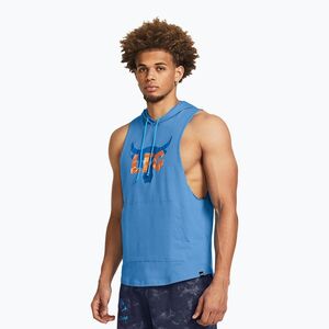 Férfi edző póló Under Armour Project Rock LFG Graphic SL Hoodie blue (Project Rock LFG Graphic SL Hoodie 1383300-444) kép