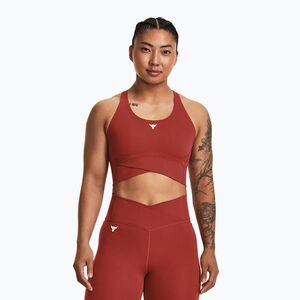 Női edzőtop Under Armour Project Rock LetsGo Crssover Top heritage red (Project Rock LetsGo Crssover Top 1380254-635) kép