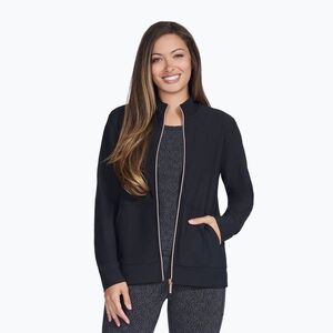 Női pulóver SKECHERS GO Luxe Rib Everyday Full Zip black (GO Luxe Rib Everyday Full Zip JA293 BLK) kép
