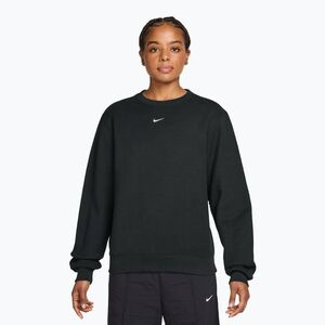 Női pulóver Nike Studio Fleece total black/sail (Studio Fleece Crew-Neck IM8098-001) kép