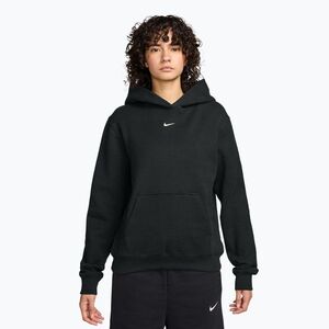 Női pulóver Nike Studio Fleece total black/sail (Studio Fleece Hoodie IM8100-001) kép