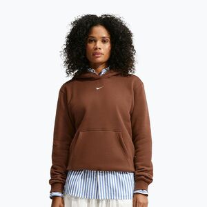 Női pulóver Nike Studio Fleece cacao wow/sail (Studio Fleece Hoodie IM8100-259) kép
