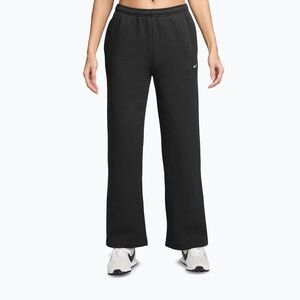 Női nadrág Nike Studio Fleece total black/sail (Studio Fleece Mid-Rise Open-Hem IM8078-001) kép