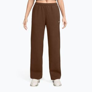 Női nadrág Nike Studio Fleece cacao wow/sail (Studio Fleece Mid-Rise Open-Hem IM8078-259) kép