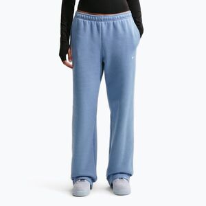 Női nadrág Nike Studio Fleece work blue/sail (Studio Fleece Mid-Rise Open-Hem IM8078-486) kép