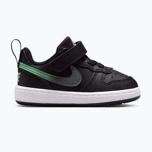 Gyermekcipő Nike Court Borough Low black/smoke grey/white/illusion green (Court Borough Low IQ6526-001) kép