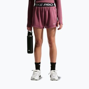 Gyerek rövidnadrág Nike Pro Fleece pink smoke/pink smoke/black/white (Pro Fleece Dri-Fit HQ9313-654) kép