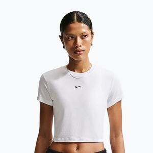 Női póló Nike Sportswear Chill Knit white/black (Sportswear Chill Knit Cropped HF9538-101) kép