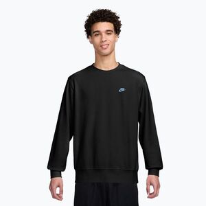 Férfi pulóver Nike Club black/football blue (Club French Terry Crew FN3888-011) kép