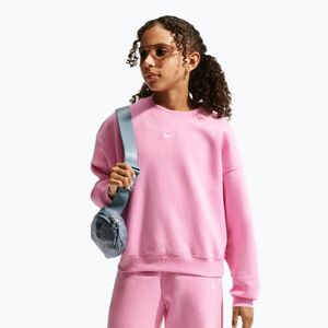 Gyerekpulóver Nike Sportswear Studio pink rise/white (Sportswear Studio Boxy IM5098-621) kép
