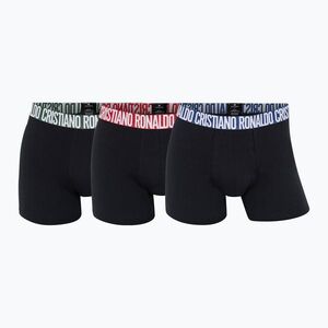 Férfi boxer nadrág CR7 Basic Trunk 3 pack black (Basic Trunk 300-8100-49-668) kép