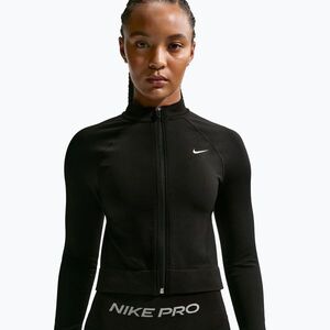 Női edzőpulóver Nike Pro Seamless black/white (Pro Seamless Dri-Fit Full-Zip Mid Layer IR4201-010) kép