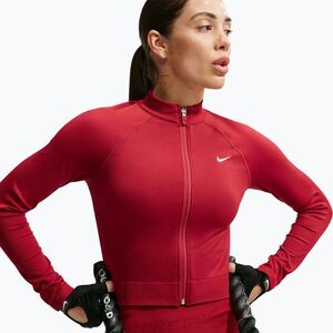 Női edzőpulóver Nike Pro Seamless tough red/white (Pro Seamless Dri-Fit Full-Zip Mid Layer IR4201-608) kép