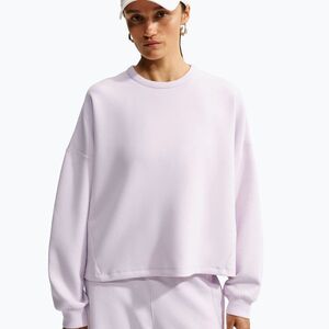 Női edzőpulóver Nike 24.7 ImpossiblySoft Bleached Lilac/Platinum Violet (24.7 ImpossiblySoft Oversized Crew-Neck HQ8193-583) kép