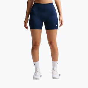 Női edző rövidnadrág Nike One midnight navy/white (One High-Waisted Biker 5" IO0809-410) kép