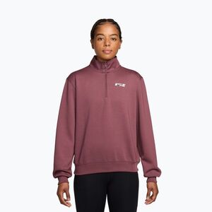 Női edzőpulóver Nike Studio Fleece Sport pink smoke/mystic dates/white (Studio Fleece Sport Dri-Fit 1/4 Zip IM9943-654) kép