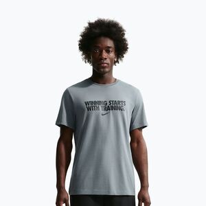 Férfi edző póló Nike Dri-Fit Winning smoke grey/black/black (Dri-Fit Winning HV4187-084) kép