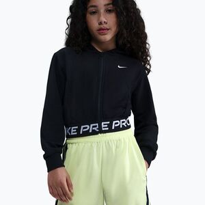 Gyerekpulóver Nike Pro Fleece black/black/black/white (Pro Fleece Dri-Fit Full-Zip HQ9312-011) kép