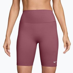 Női edző rövidnadrág Nike One Pink Smoke/White (One High-Waisted 8" Biker IO0581-654) kép