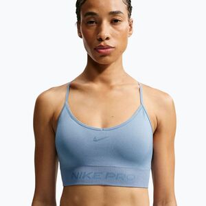 Sportmelltartó Nike Pro Seamless work blue (Pro Seamless Light Support Sports Bra IB9843-486) kép