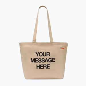 Táska Nike Heritage "Your Message Here" Tote 22 l oatmeal/safety orange/safety orange (Heritage "Your Message Here" IU4945-140) kép