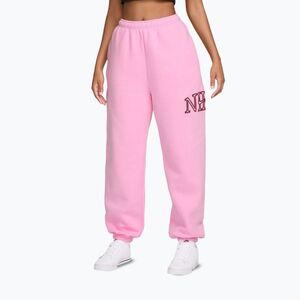 Női nadrág Nike Studio Fleece pink rise/pink smoke (Studio Fleece Oversized IM9833-621) kép