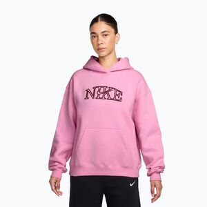 Női pulóver Nike Studio Fleece pink rise/pink smoke (Studio Fleece Oversized IM9830-621) kép